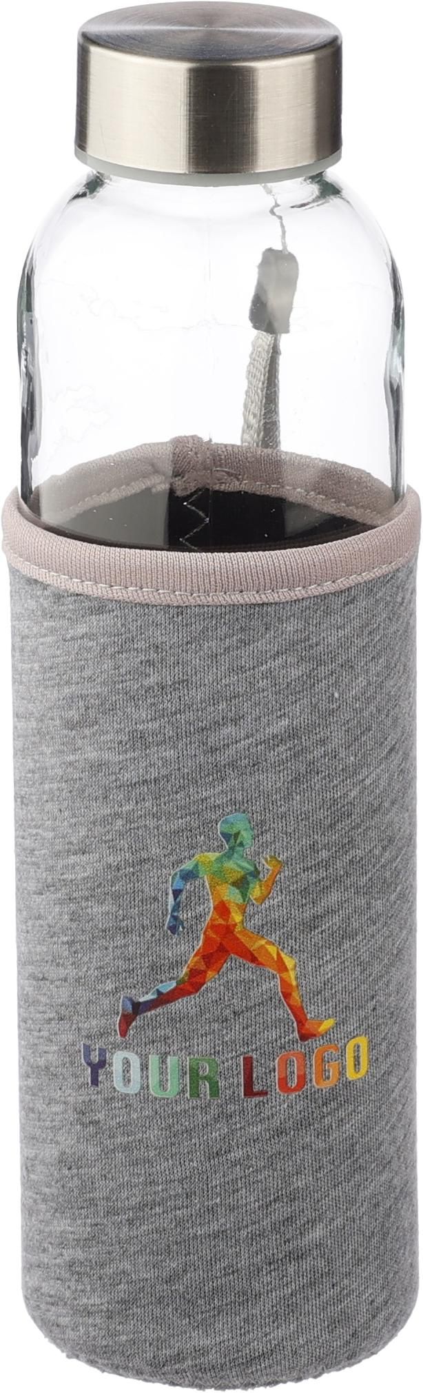 Botella de cristal con funda de neopreno Nika