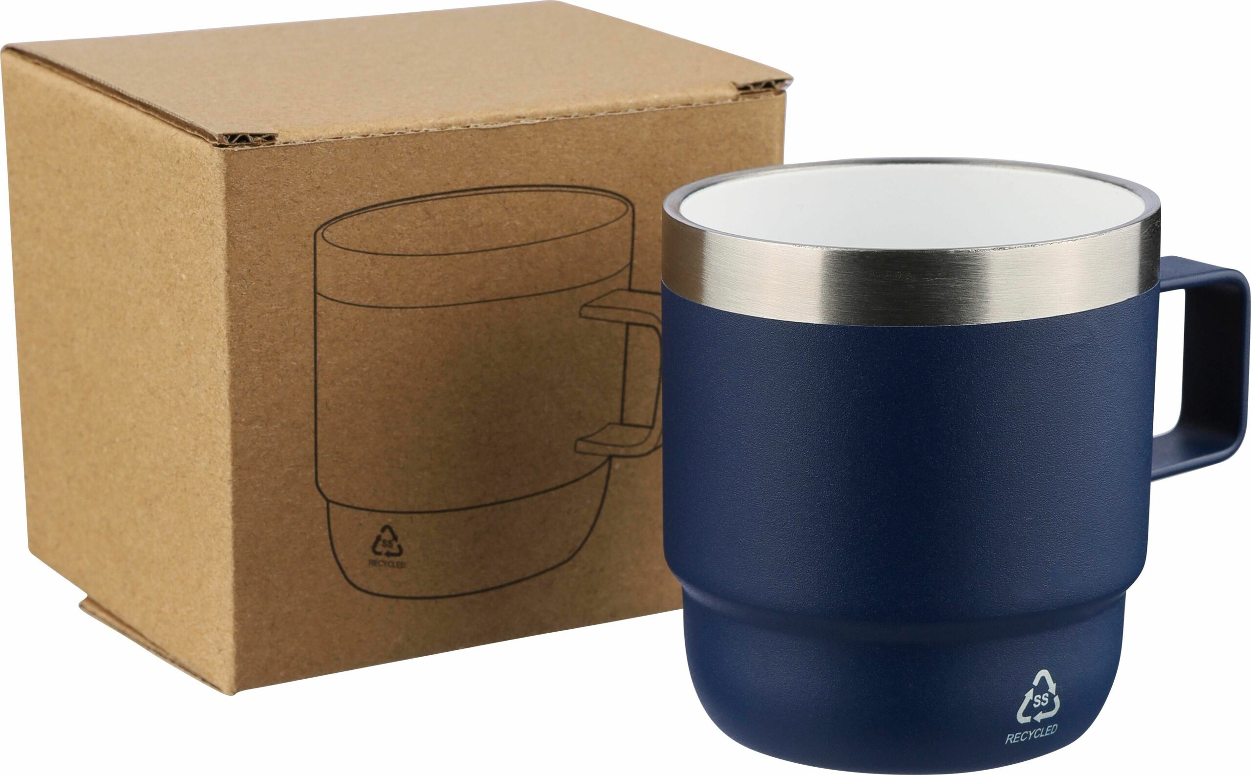 Taza termo de acero inox. reciclado y cerámica Lilia - Imagen 9