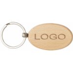 Llavero oval de madera Katherine