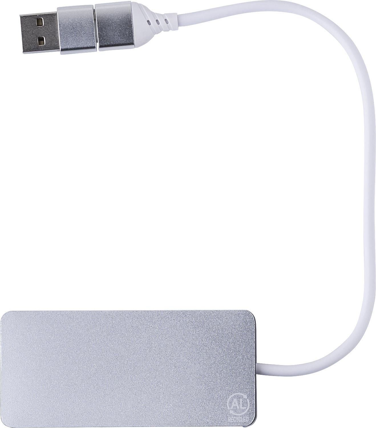Hub USB de aluminio reciclado Layton - Imagen 3