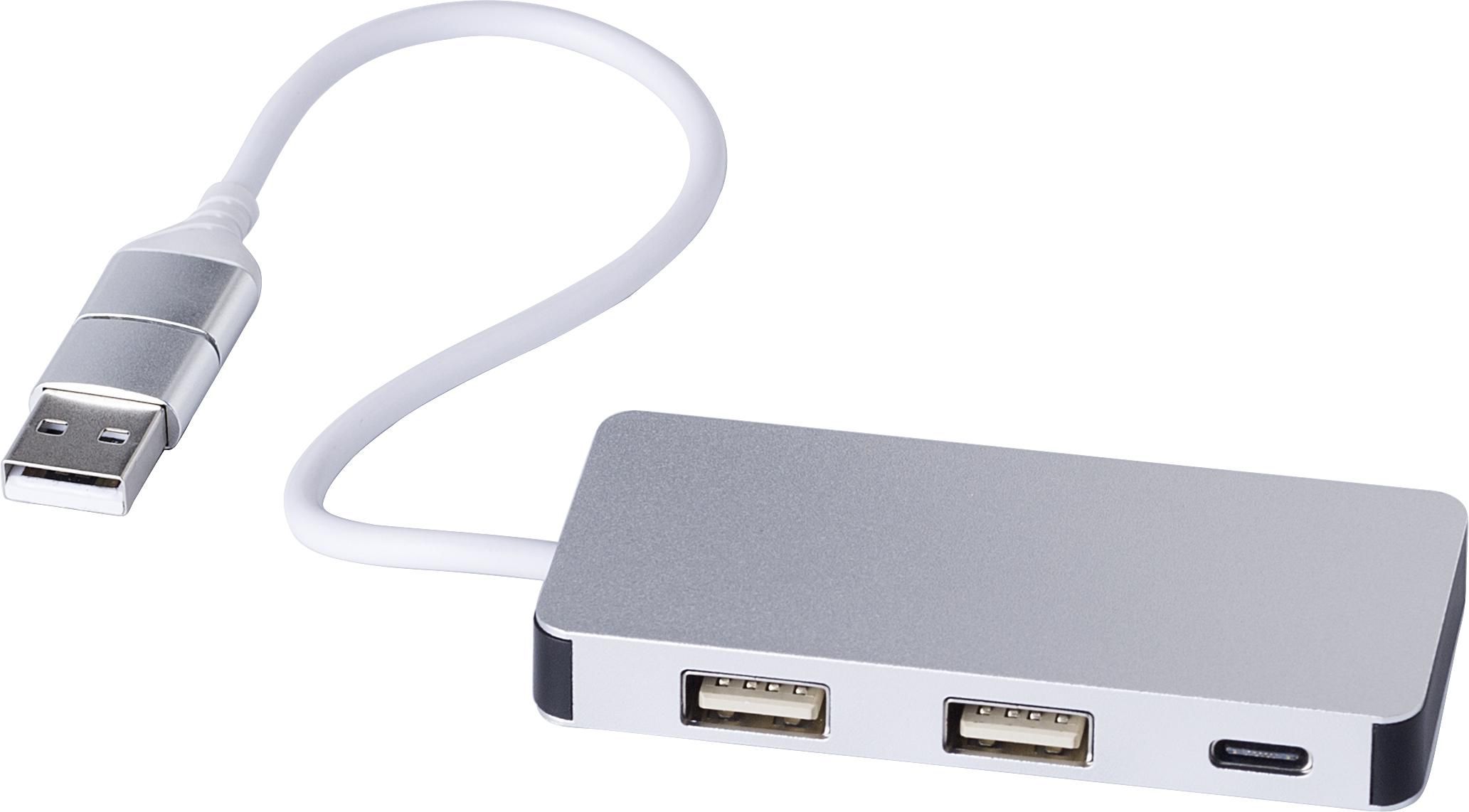 Hub USB de aluminio reciclado Layton - Imagen 4