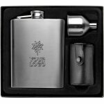 Set con petaca de acero inox. Brittany