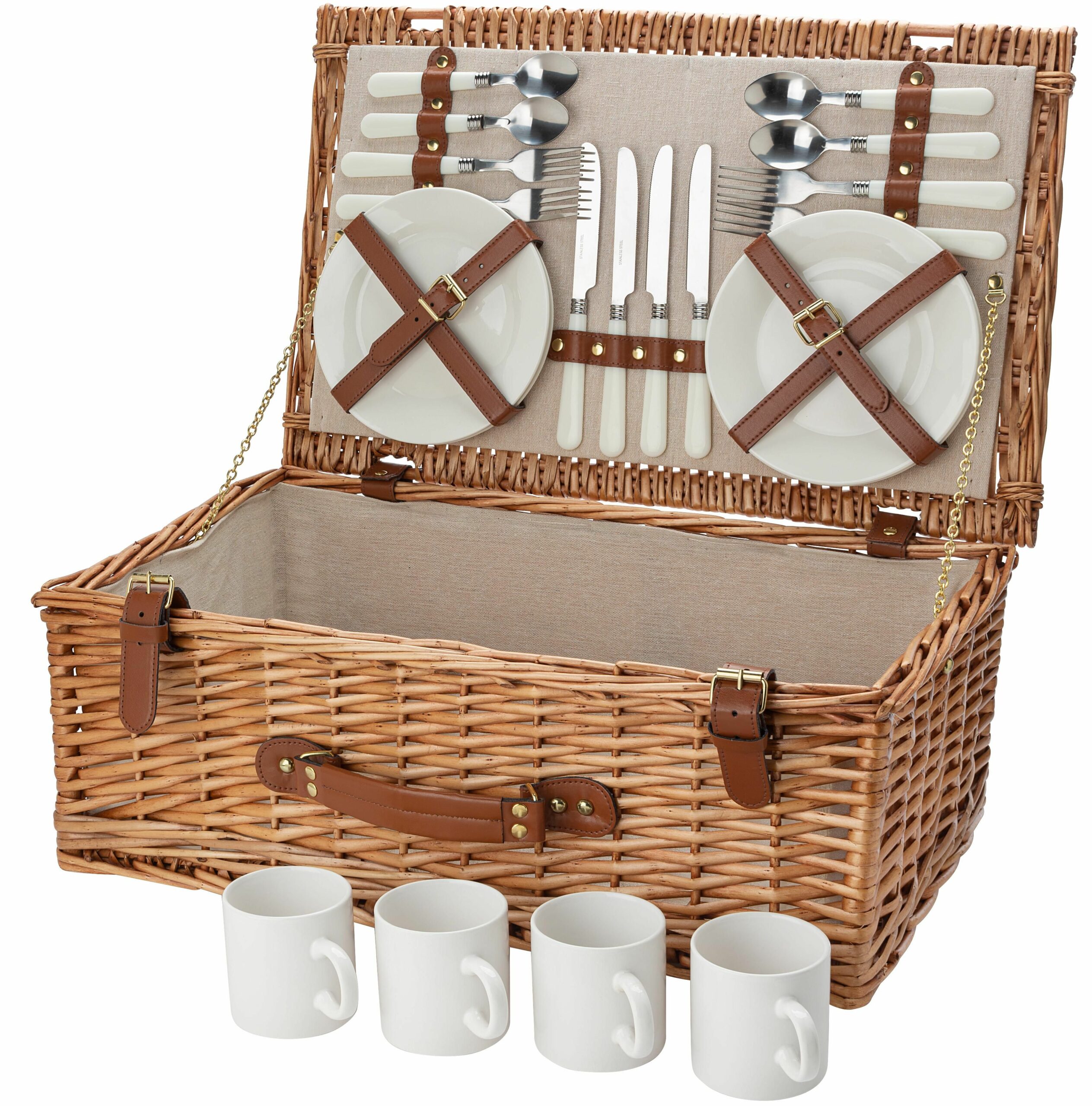 Cesta de sauce para picnic Levin - Imagen 2