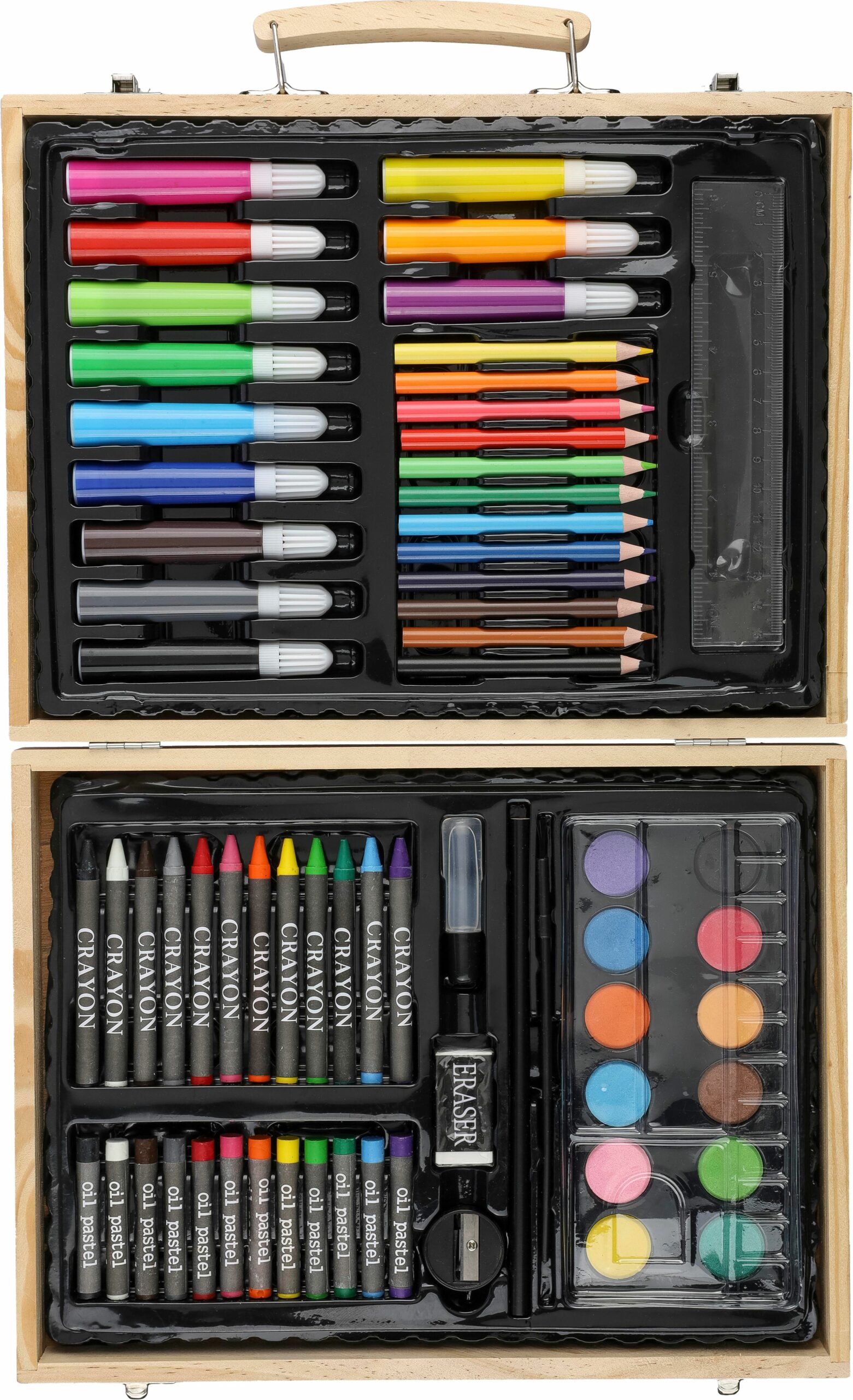 Estuche de madera con set de dibujo Thessaly