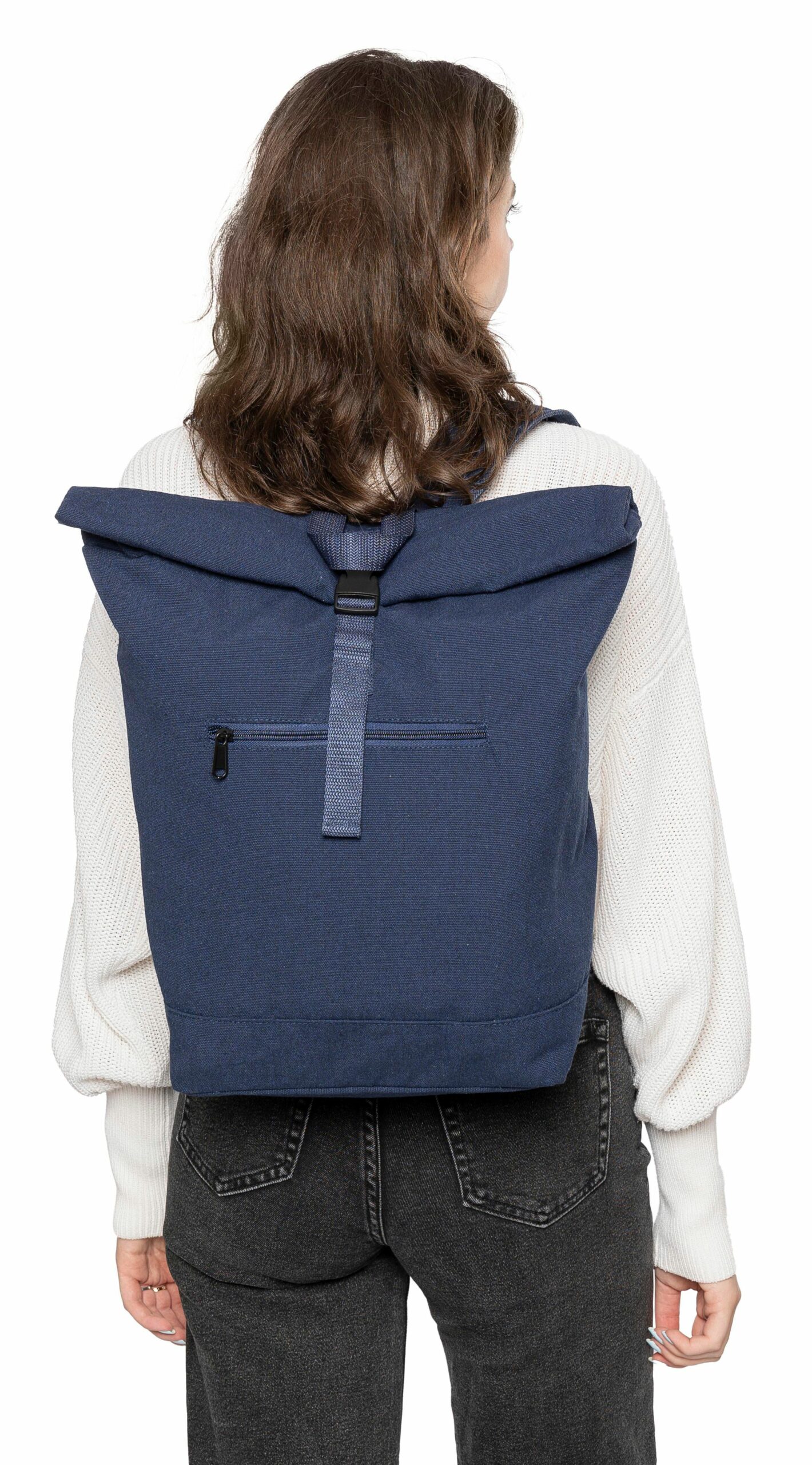 Mochila enrollable de polialgodón reciclado Thaddeus - Imagen 11