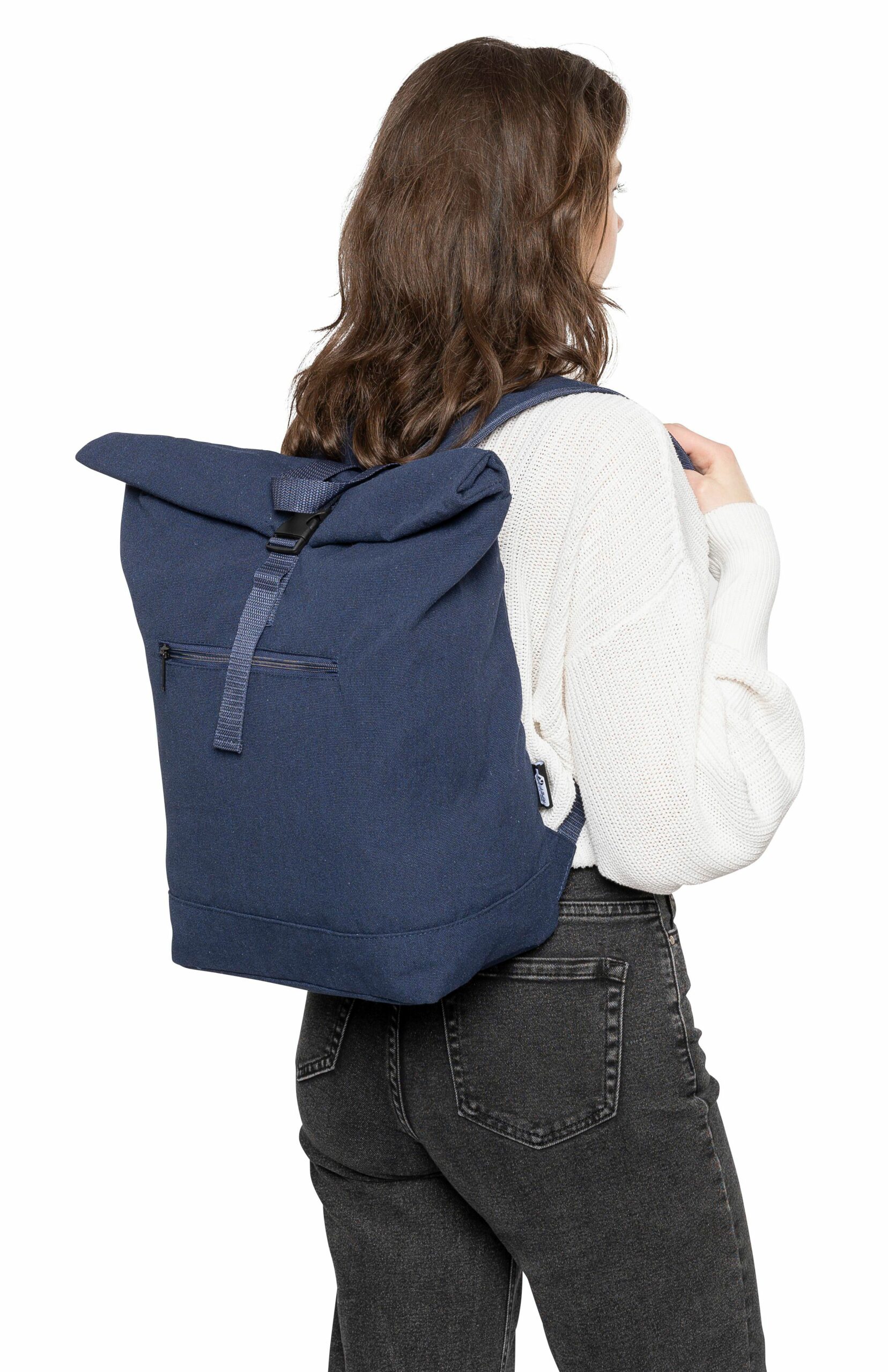 Mochila enrollable de polialgodón reciclado Thaddeus - Imagen 12
