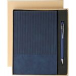 Set de cuaderno de PU reciclado (A5) y bolígrafo Tarek