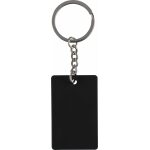 Llavero rectangular de acero inox. reciclado Jax