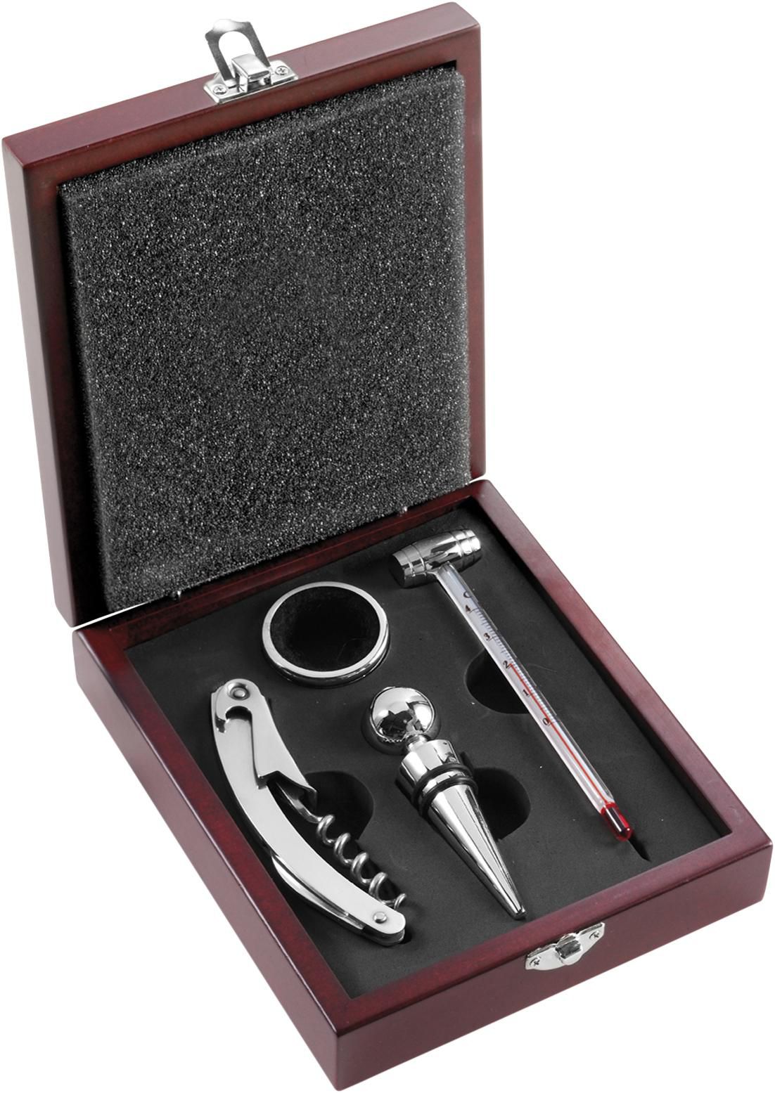 Set de vino en caja de madera Brady - Imagen 3